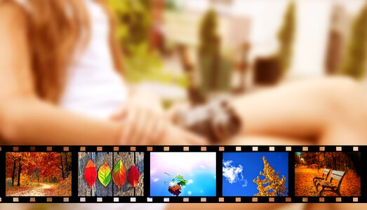 Seasonal film filmstrip. Free illustration for personal and commercial use.