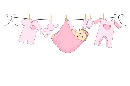 Clothes washing laundry. Free illustration for personal and commercial use.