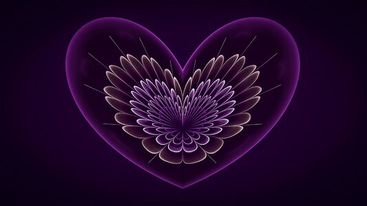 Lavender decoration fractal art. Free illustration for personal and commercial use.