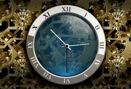 Time of time indicating clock face. Free illustration for personal and commercial use.