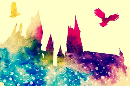 Harry potter watercolor Free illustrations. Free illustration for personal and commercial use.