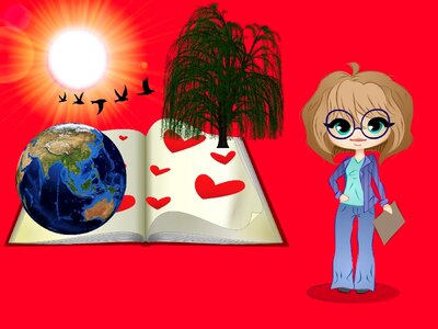 World earth book. Free illustration for personal and commercial use.