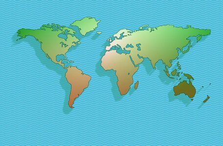 Earth geography continents. Free illustration for personal and commercial use.