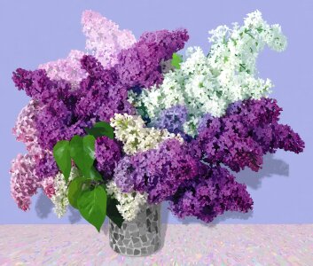 Flowers arrangement vase. Free illustration for personal and commercial use.