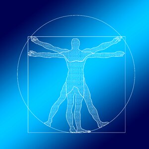 Null one vitruvian man. Free illustration for personal and commercial use.