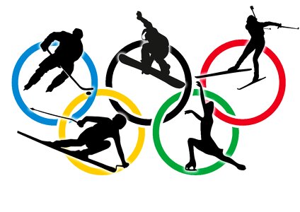 Winter olympics competition sports. Free illustration for personal and commercial use.