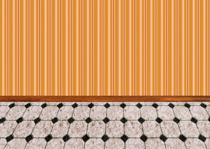 Ground orange room orange interior. Free illustration for personal and commercial use.