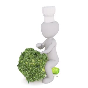 Raw food healthy cook. Free illustration for personal and commercial use.