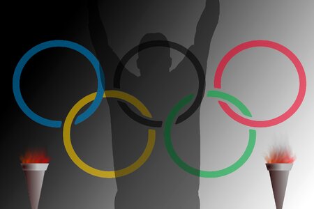 Olympia olympic games rings. Free illustration for personal and commercial use.
