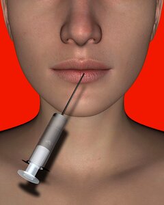 Botox spray on beauty. Free illustration for personal and commercial use.