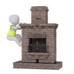 Chimney sweep kaminofen oven. Free illustration for personal and commercial use.