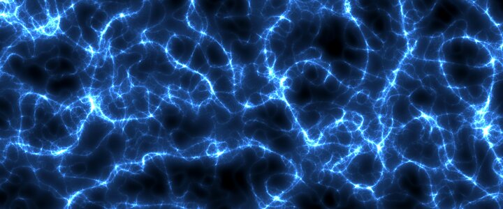 Electricity wave blue banner. Free illustration for personal and commercial use.