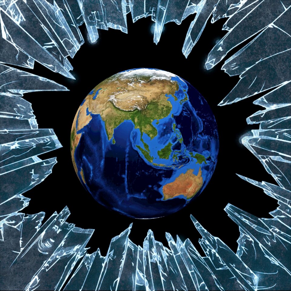 World broken glass develop - Free Stock Illustrations
