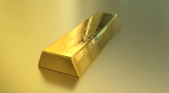 Gold bar currency wealth. Free illustration for personal and commercial use.