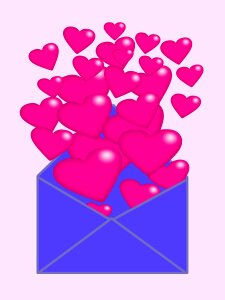 Purple heart valentine. Free illustration for personal and commercial use.
