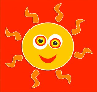 Weather happy face. Free illustration for personal and commercial use.