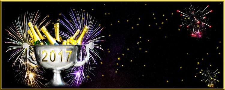 Rocket 2017 fireworks. Free illustration for personal and commercial use.