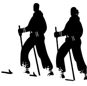 Sport snow silhouette. Free illustration for personal and commercial use.
