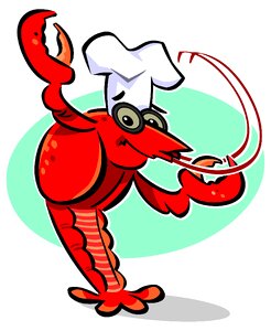 Gourmet sea crayfish. Free illustration for personal and commercial use.