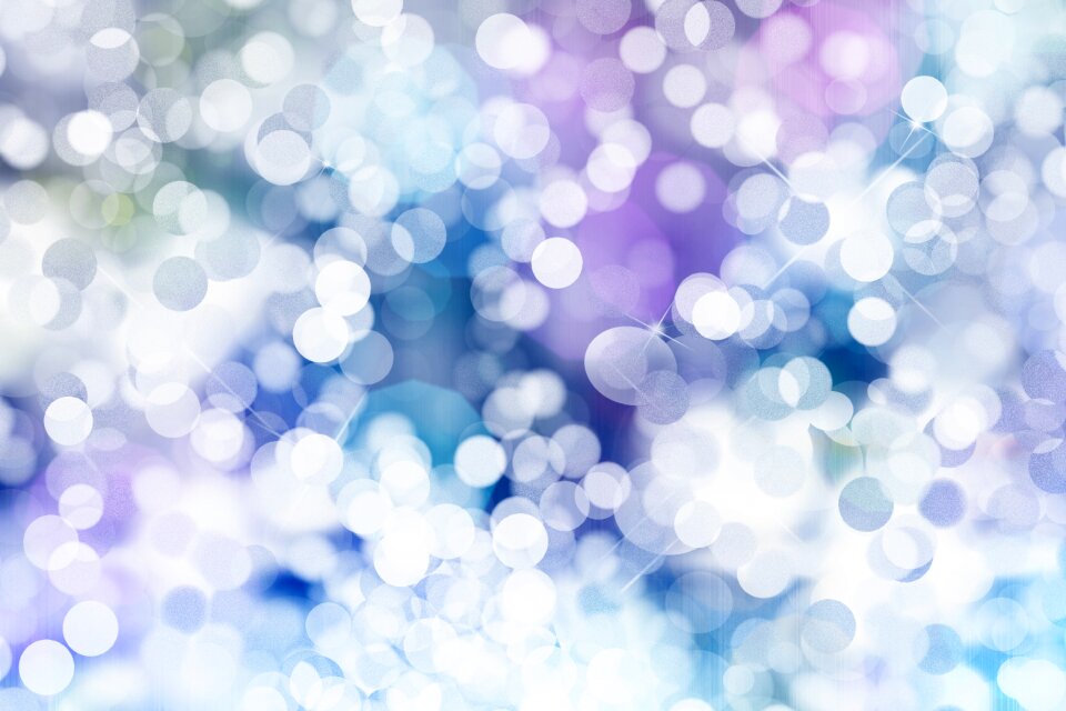 Bokeh lights snow. Free illustration for personal and commercial use.