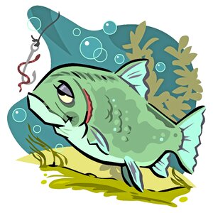 Bait water hobby. Free illustration for personal and commercial use.