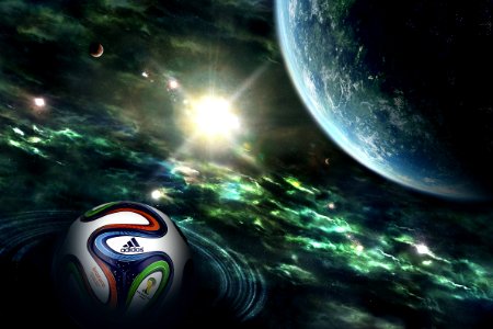 Football planet cosmos world championship. Free illustration for personal and commercial use.