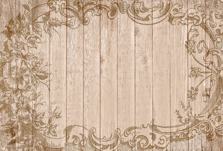 Playful wood decoration. Free illustration for personal and commercial use.