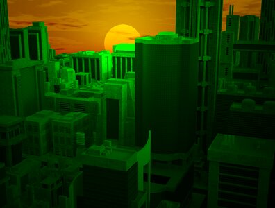 Skyline urban city cityscape. Free illustration for personal and commercial use.