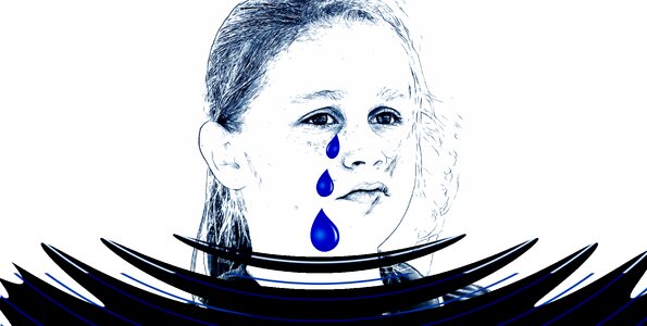 Tears mourning disillusionment. Free illustration for personal and commercial use.