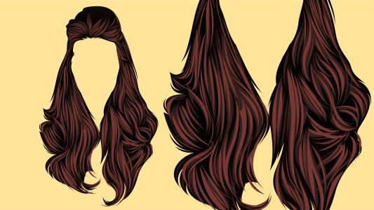 Female silhouette hairstyle. Free illustration for personal and commercial use.