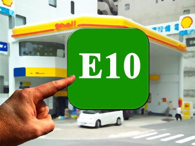 E10 gas fuel. Free illustration for personal and commercial use.