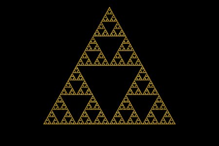 Sierpinski triangle geometry. Free illustration for personal and commercial use.