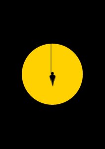 Death penalty man silhouette. Free illustration for personal and commercial use.