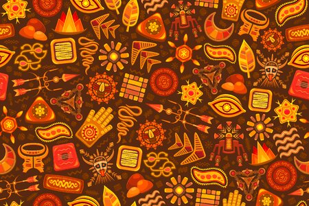 Tribal earthy shapes. Free illustration for personal and commercial use.