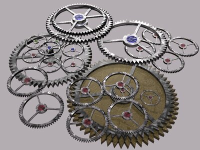 Mechanical mechanism machinery. Free illustration for personal and commercial use.