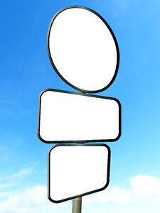 Sky signposts town sign. Free illustration for personal and commercial use.