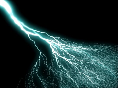 High voltage thunder artificial lightning. Free illustration for personal and commercial use.