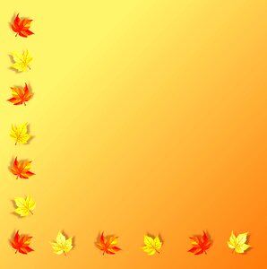 Leaves orange yellow. Free illustration for personal and commercial use.
