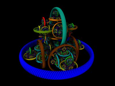 Mathematical toroid donut. Free illustration for personal and commercial use.