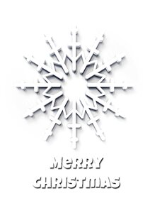 Relief snowflake star. Free illustration for personal and commercial use.