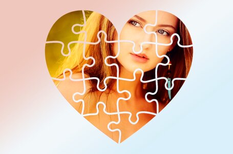 Emotion joining together puzzle piece. Free illustration for personal and commercial use.