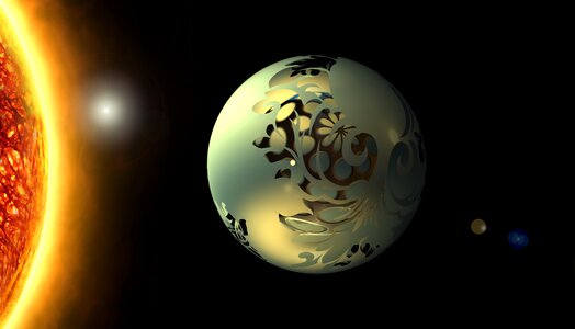Space christmas bauble animation. Free illustration for personal and commercial use.