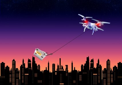 Technology remote aircraft. Free illustration for personal and commercial use.