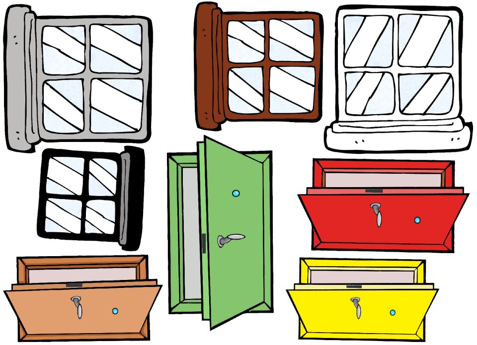 Window design home. Free illustration for personal and commercial use.