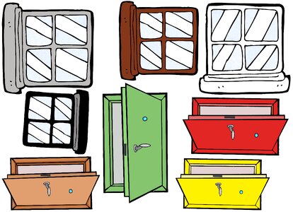 Window design home. Free illustration for personal and commercial use.