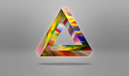 Wallpaper penrose triangle impossible. Free illustration for personal and commercial use.
