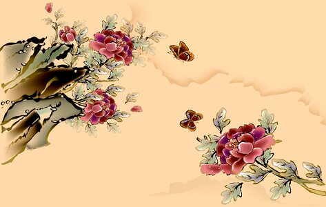 Traditional chinese painting watercolor Free illustrations. Free illustration for personal and commercial use.