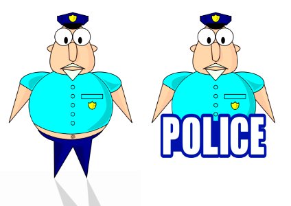 Police vector color. Free illustration for personal and commercial use.
