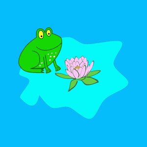 Lily pad water pond. Free illustration for personal and commercial use.