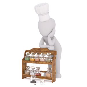 Spice rack salt pepper. Free illustration for personal and commercial use.
